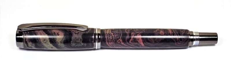 Black & Red - ebonite rod. 150 x 20mm
